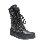 MUK LUKS WOMEN'S LILLY LACE UP FLAT BOOT WATER RESISTANT sz 6, 7, BLACK 17305-01