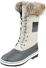 NORTHSIDE WOMEN'S BISHOP POLAR FUR COLLARS FLAT SNOW BOOT sz 10 BIRCH 913008W277