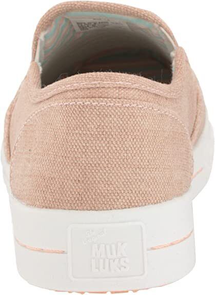 MUK LUKS WOMEN'S STREET SAVVY SNEAKERS SLIP ON LOAFERS sz 6.5 BLUSH 1200122-650