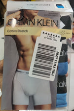 CALVIN KLEIN MEN'S COTTON STRETCH 3 PACK BOXER BRIEF sz S MULTI NP21680-993