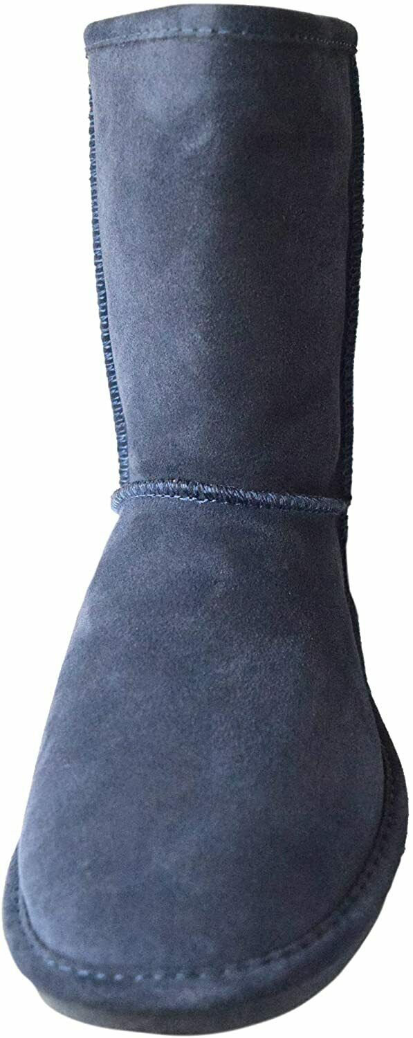 BEARPAW WOMEN'S EMMA SHORT SHIPSKIN PULL ON WINTER BOOTS sz 6.5 M CADET 608W