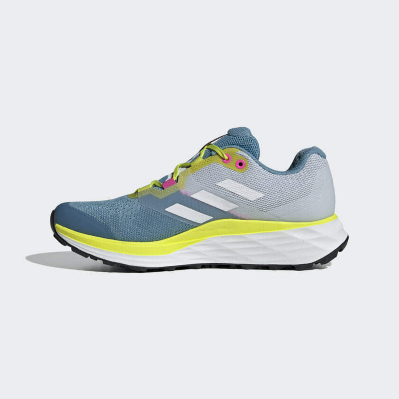 ADIDAS WOMEN TERREX TWO FLOW HAZY BLUE/ CRYSTAL WHITE/ ACID YELLOW (SIZE 7-10) FREE SHIP FW9315