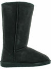 BEARPAW WOMENS EMMA TALL FASHION SHEEPSKIN WINTER PULL ON BOOT 9 M CHARCOAL 612W