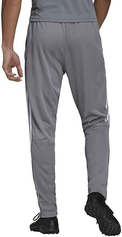 ADIDAS MEN'S TIRO 19 TRAINING SOCCER PANTS ANKLE ZIP sz M GREY WHITE FREE SHIPP