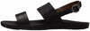 OLUKAI WOMEN'S HI'ONA PA'I FLAT LEATHER SANDALS sz 7 BLACK / BLACK 20346-4040