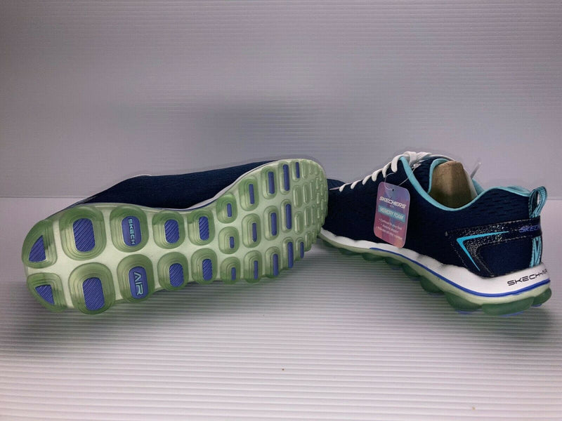 NEW SKECHERS WOMEN'S SKECH AIR SNEAKERS NAVY/LIGHT BLUE sz 10 FREE SHIP 12101