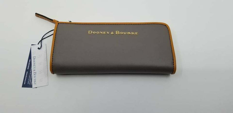 NEW Dooney & Bourke City Leather Zip Clutch Taupe OT155 TP FREE SHIPPING