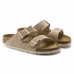 NEW BIRKENSTOCK WOMEN ARIZONA NARROW WIDTH SANDAL NUDE SUEDE LEATHER SFB 1014207