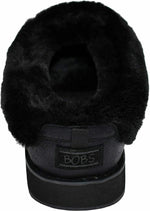 SKECHERS WOMEN'S BOBS KEEPSAKES- R E M FAUX FUR LINED SLIPPERS sz 8 BLACK 31214