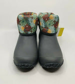 MUCK WOMEN MUCKSTER II MID RUBBER BOOTS GRAY FLORAL GREEN VEGGIE WATERPROOF