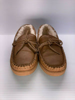 NEW BEARPAW MEN'S MOC II WIDE SHEEPSKIN SHOES HICKORY sz 14 W FREE SHIP SLIPPER