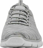 SKECHERS WOMENS SPORT EMPIRE GAME ON SNEAKERS SLIP ON sz 8 W WHITE SILVER 12414W