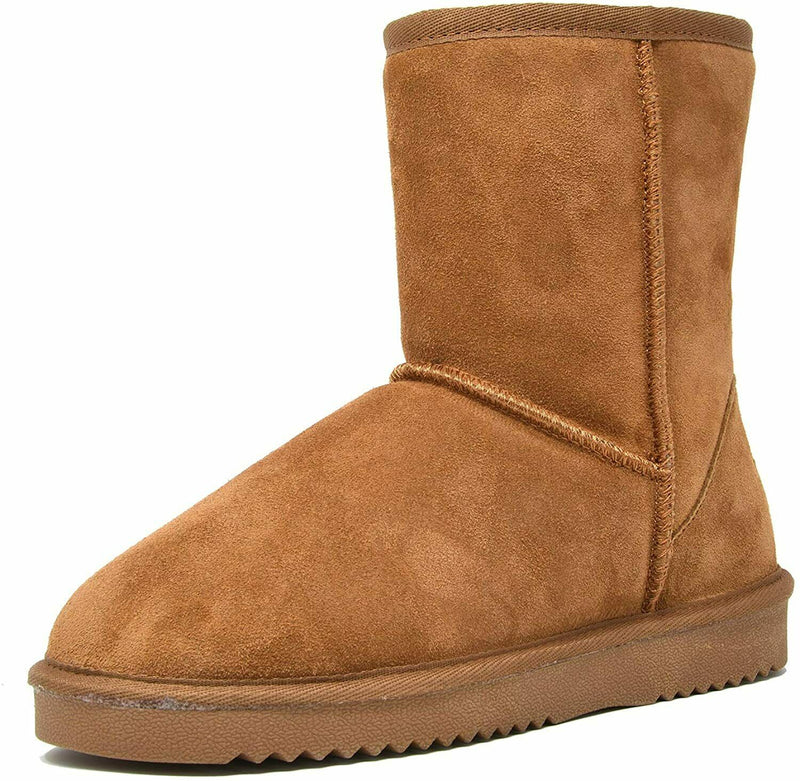 DREAM PAIRS WOMEN'S SHORTY-NEW INDOOR OUTDOOR WINTER BOOTS sz 8 CHESTNUT