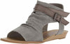 BLOWFISH MALIBU WOMEN'S BALLA BUCKLE CANVAS WEDGE SANDAL sz 8 GREY BF 5486