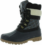 COUGAR STORM WOMEN'S CREEK WATERPROOF THERMOLITE WINTER BOOTS 8 BLACK DOT PLAID