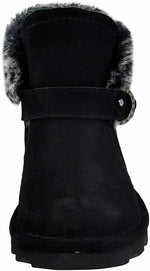 BEARPAW WOMEN'S KOKO PULL ON SHEEPSKIN COMFORT BOOTS sz 10 M BLACK GREY 2012W