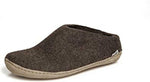 GLERUPS WOMEN MODEL B OPEN HEEL WOOL SLIPPER sz EU 40 US 9 - 9.5 BROWN BR0400040