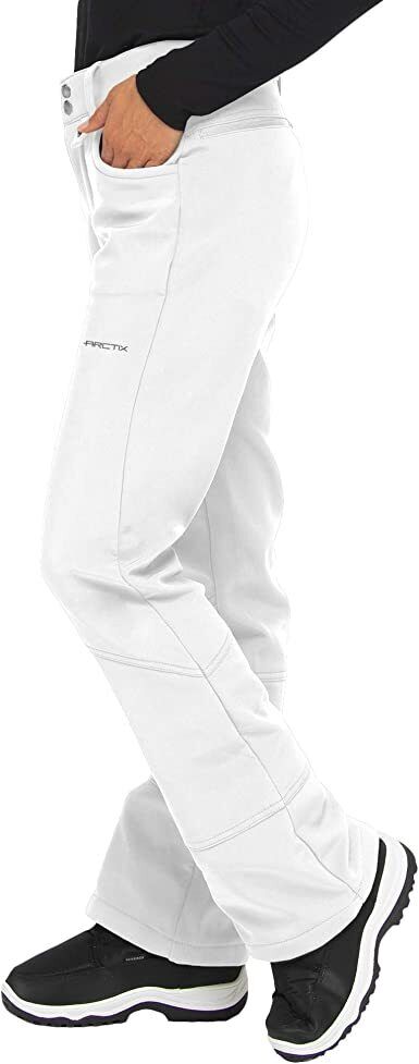 ARCTIX WOMEN'S SARAH SOFTSHELL PANTS sz M (8-10) LONG INSEAM 33" WHITE 726458