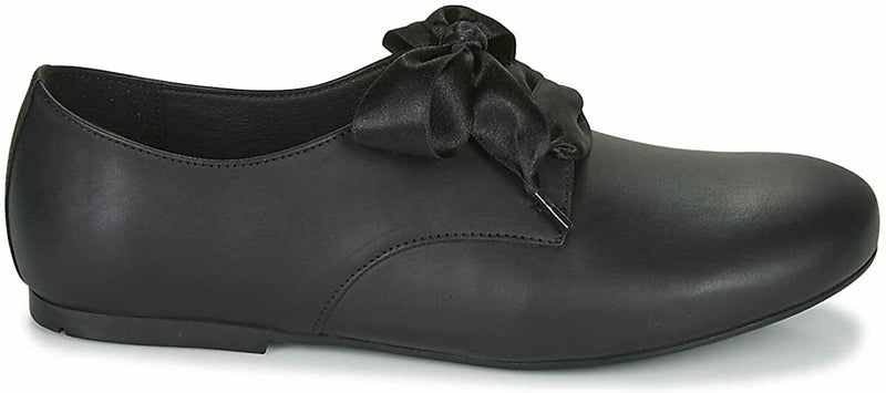 BIRKENSTOCK SAUNDERS WOMEN BLACK LEATHER LACE UP DERBY SHOE NARROW