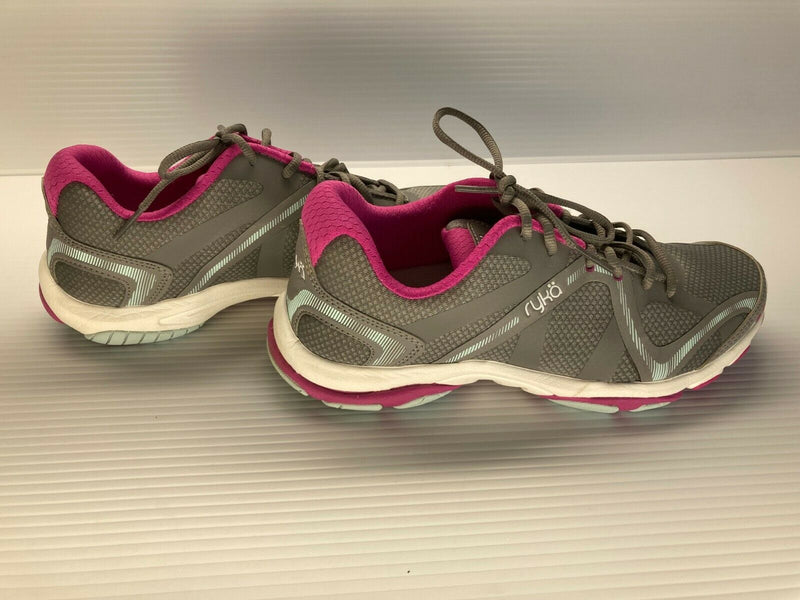 NEW RYKA WOMEN INFLUENCE TRAINERS GREY/ ROSE/ AQUA SNEAKER sz 8 M FREE SHIP C8198M3