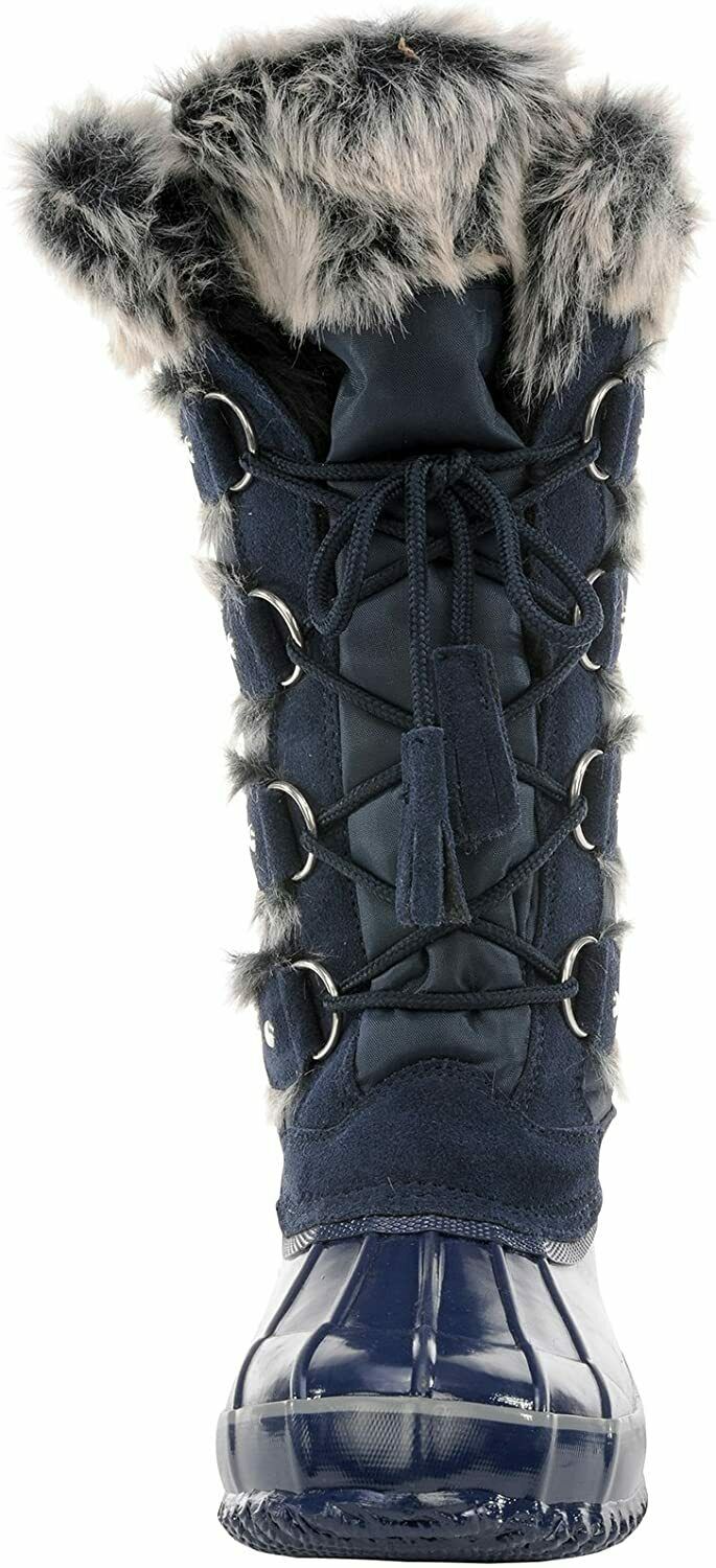 SPORTO WOMEN'S SLEIGH RIDE TALL LACE UP DUCK SNOW BOOTS THERMOLITE sz 10 NAVY