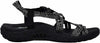 SKECHERS WOMEN'S REGGAE LOOPY TOE THONG COMFORT SANDALS sz 10 BLACK/GRAY 40875