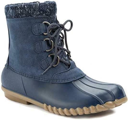 BARETRAPS WOMEN'S FABULOUS DUCK BOOTS SOFT WEATHERPROOF sz 10 M NAVY BT24448