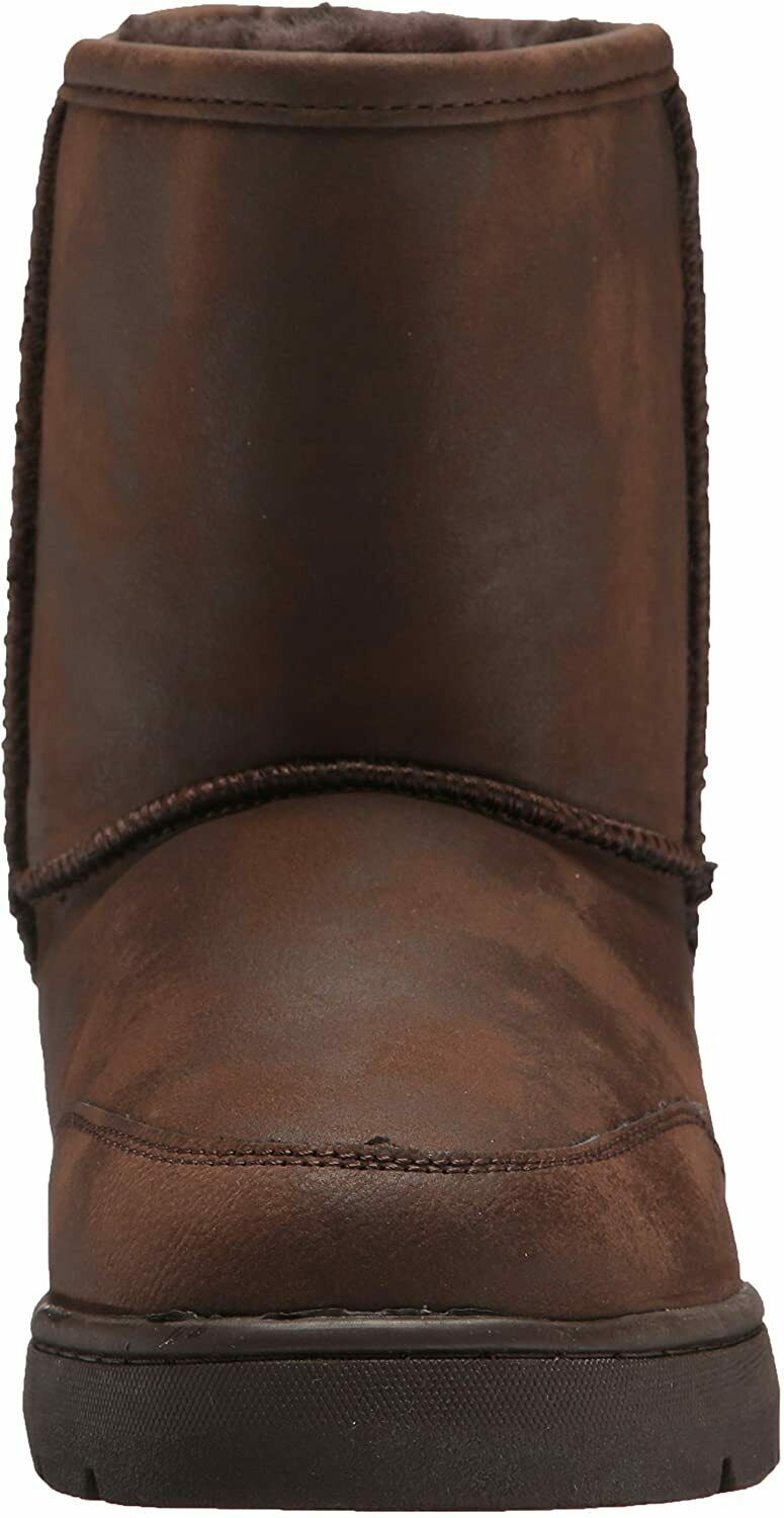 BEARPAW MEN'S PATRIOT WARM WINTER SHORT FAUX FUR BOOTS sz 12 M CHOCOLATE 1693M