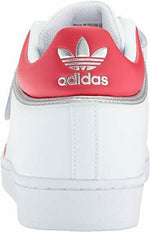 ADIDAS MEN'S PRO SHELL RUNNING SNEAKERS sz 7.5 WHITE / SCARLET / SILVER BY4384