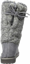 MUK LUKS WOMEN'S SKYLAR MID CALF KNIT PULL ON FASHION BOOT sz 8 GREY 1000015 020