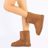 DREAM PAIRS WOMEN'S SHORTY-NEW INDOOR OUTDOOR WINTER BOOTS sz 8 CHESTNUT