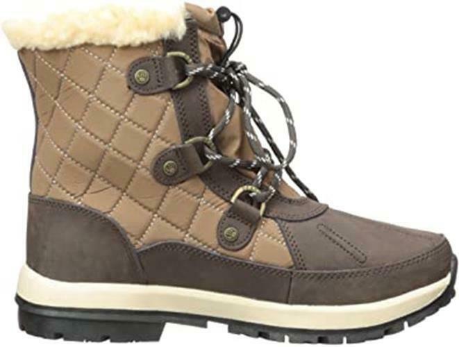 BEARPAW WOMEN'S BETHANY WATERPROOF SNOOW BOOTS sz 10 M CHOCOLATE / KHAKI 1845W