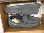 NEW BEARPAW MEN'S MOC II SHEEPSKIN SHOES CHARCOAL sz 9.5 SLIPPER FREE SHIP