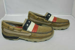 TWISTED X MENS DRIVING MOC MOCCASIN LEATHER AMERICAN FLAG BOMBER SLIP ON MMS006