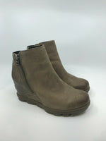 SOREL WOMENS JOAN OF ARCTIC WEDGE II ZIP BOOT ASH BROWN SIZE 7.5 FREE SHIPPING