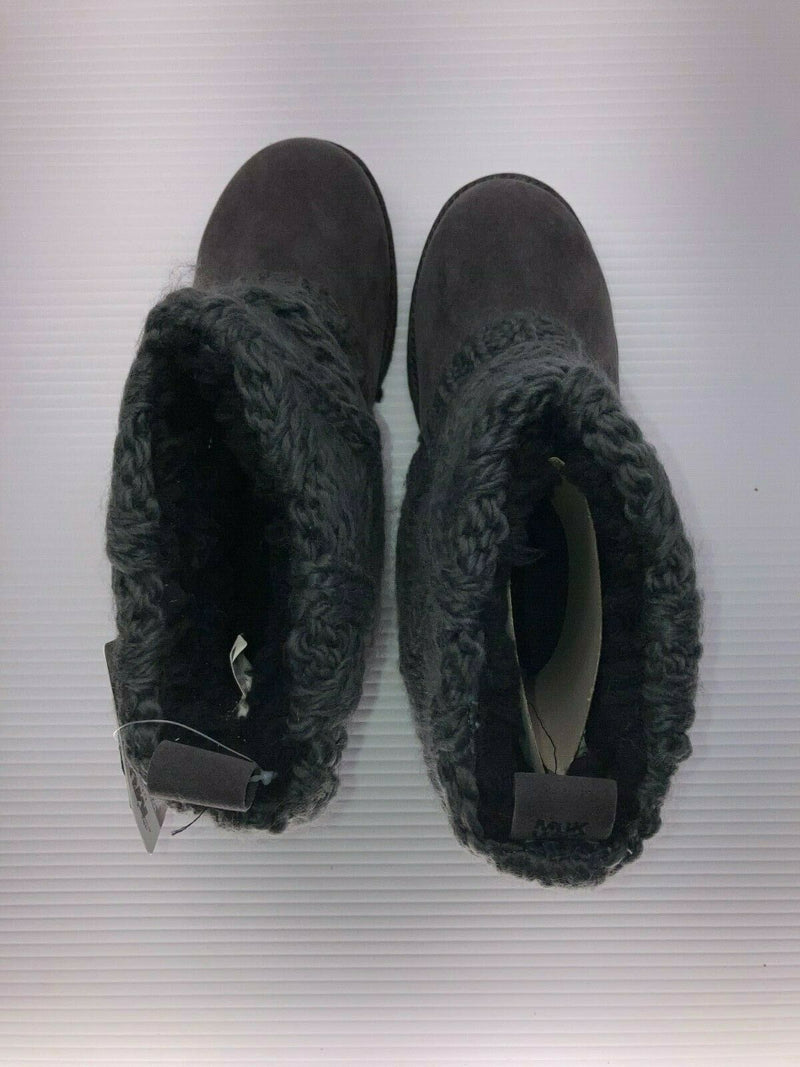 NEW MUK LUKS WOMEN'S PATTI SWEATER WINTER BOOTS GREY sz 6 FREE SHIP