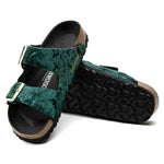 BIRKENSTOCK ARIZONA TEXTILE VELVET SANDALS WOMEN NARROW BLACK GREEN BURGUNDY