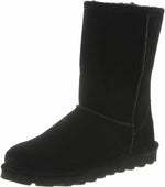 BEARPAW WOMEN'S ELLE SHORT SHEEPSKIN PULL ON WINTER BOOTS sz 6.5 M BLACK 1962W