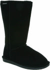 BEARPAW WOMEN'S EMMA TALL FASHION SHEEPSKIN PULL ON WINTER BOOTS 9 M BLACK 612W