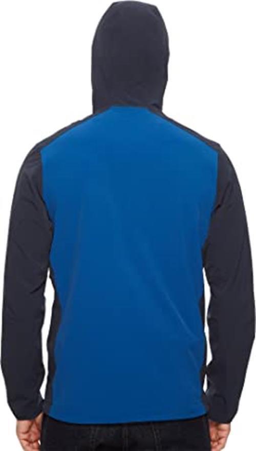 MOUNTAIN HARDWEAR MEN'S SUPER CHOCKSTONE HOODED JACKET sz M BLUE, BLACK, OM0389