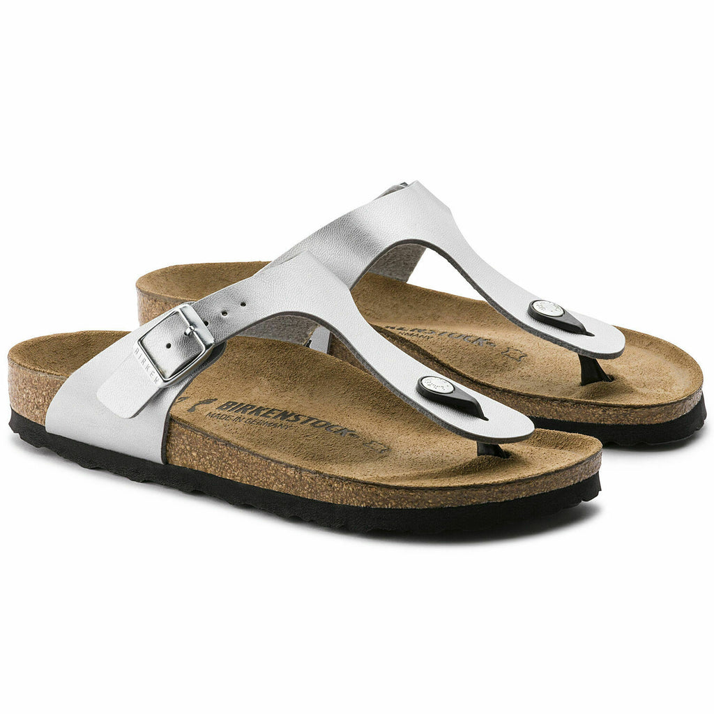 BIRKENSTOCK WOMENS GIZEH SANDAL 043851 SILVER SIZE 42 FREE SHIPPING