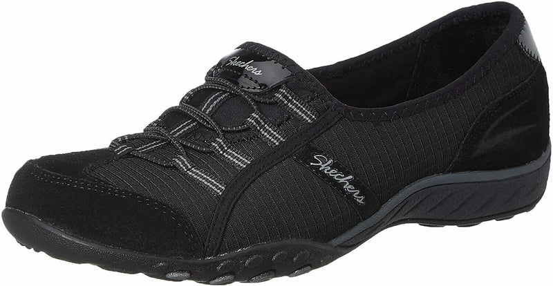 SKECHERS WOMEN'S BREATHE EASY ALLURE FASHION SPORT SNEAKERS sz 10 W BLACK 22535W