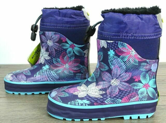 WESTERN CHIEF GIRLS RIDGE MOD GARDEN NEOPRENE BOOT PURPLE SIZE 13/1 FREE SHIP