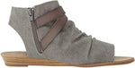 BLOWFISH MALIBU WOMEN'S BALLA BUCKLE CANVAS WEDGE SANDAL sz 8 GREY BF 5486