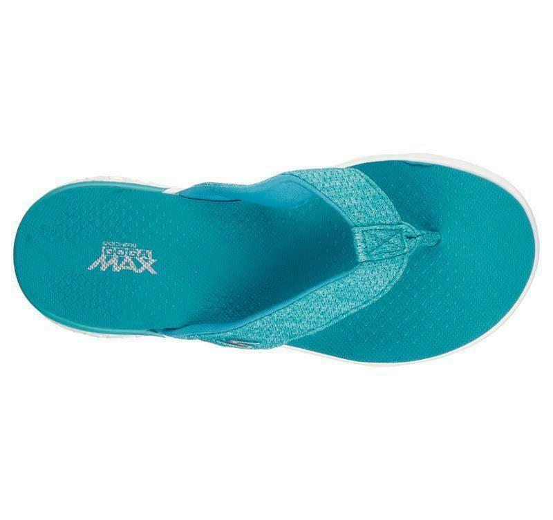 SKECHERS WOMEN'S ON THE GO 400 VIVACITY FLIP FLOP TONG SANDALS sz 7 TEAL 14656