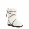 MUK LUKS WOMEN'S REYNA PULL ON COMFORTABLE FLAT WINTER BOOT sz 10 IVORY 100012