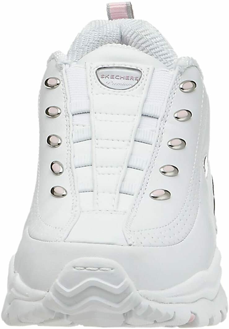 NEW SKECHERS WOMEN'S PREMIUM PREMIX SNEAKERS WHITE/ PINK sz 10 LEATHER SHOE