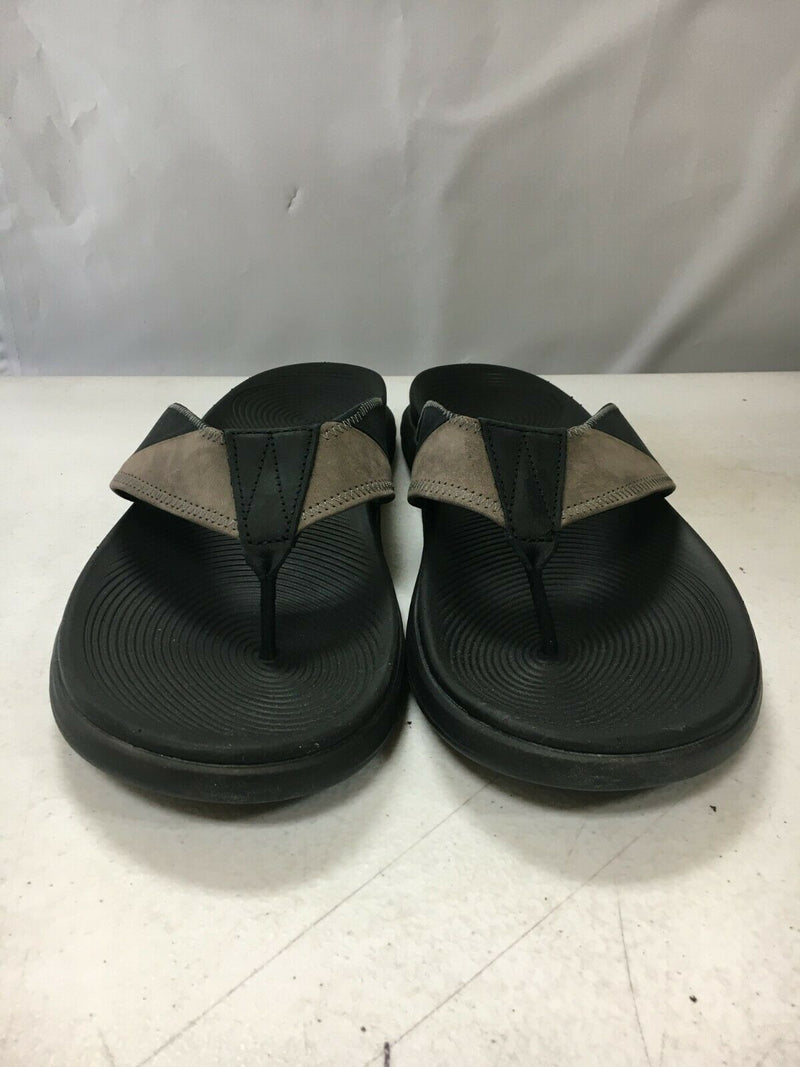 NEW SPERRY MENS REGATTA THONG SANDAL BLACK/GREY SIZE 12 FREE SHIPPING