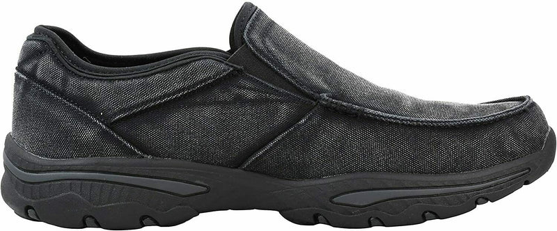 SKECHERS MEN'S RELAXED FIT CRESTON MOSECO SLIP ON MOCCASIN sz 10.5 BLACK 65355