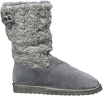 MUK LUKS WOMEN'S SKYLAR MID CALF KNIT PULL ON FASHION BOOT sz 8 GREY 1000015 020